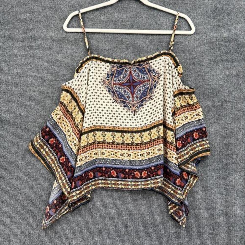 Vintage Y2K American Rag Boho Handkerchief Top Size XL Fairy Flowy Festival NWT